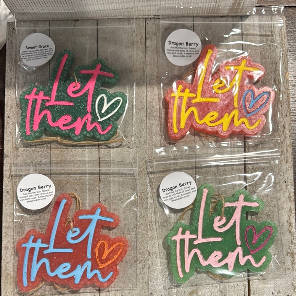 Colorful 'Let Them' Car Freshies